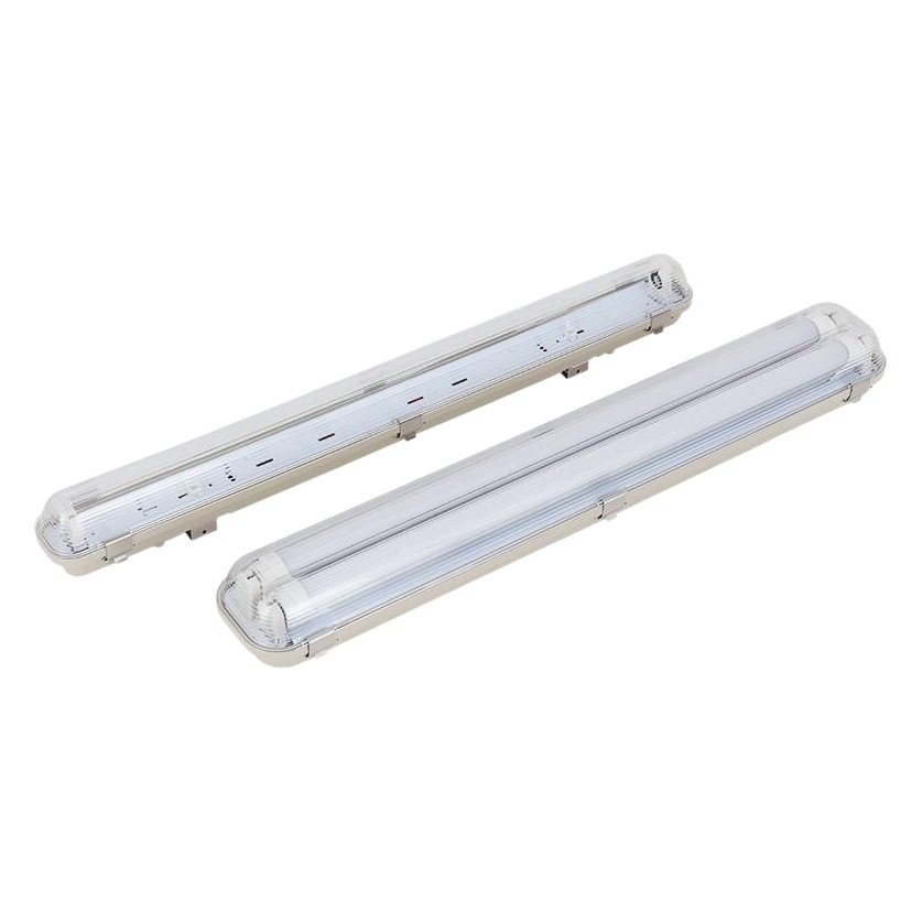 LED lámpara de tres pruebas T8 impermeable a prueba de polvo solo tubo doble conjunto completo soporte largo tubo de la lámpara con cubierta de la lámpara fluorescente image 1