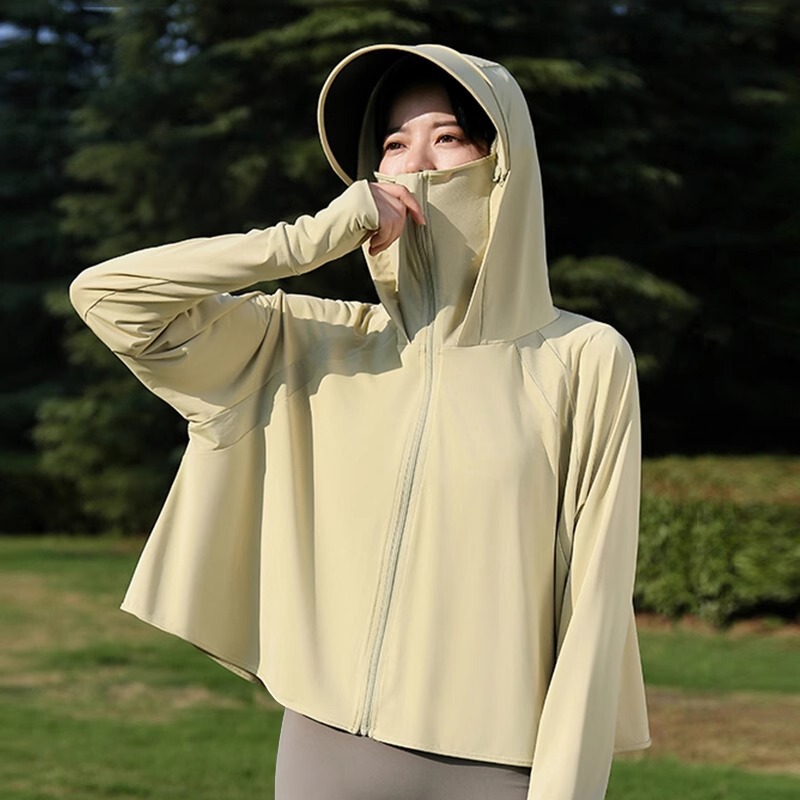 Sun Protection Clothing for Women 2026 Summer New Style Anti-Uv Detachable Black Rubber Brim Hooded Ice Silk Sun Protection Clothing Short Jacket Sun Protection Clothing for Women 2026 Summer New Style Anti-Uv Detachable Black Rubber Brim Hooded Ice Silk Sun Protection Clothing Short Jacket