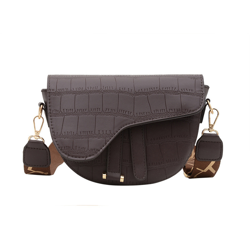Street 2024 New Crocodile Saddle Shell One Shoulder Oblique Straddle Small Women's Bag Irregular_voghion.com