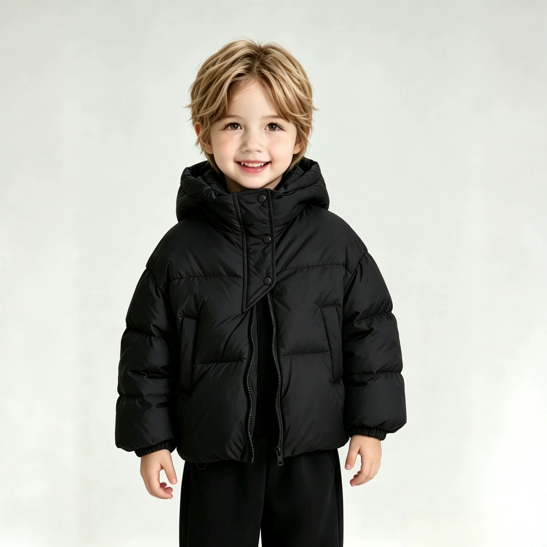 Kaco Duck 2026 New Autumn and Winter Boys and Girls Korean Style Hooded Short Warm Puffer Jacket