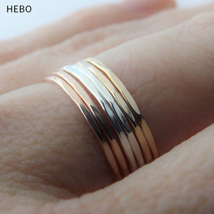 Brand minimalistic ring stainless steel, does not fade, on index finger