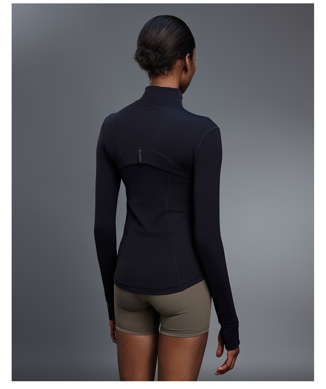 Women's Windproof Stand Up Collar Yoga Jacket Slimming Cardigan Top Tight Fitting Sports Fitness Coat For Running_ecoleips.com