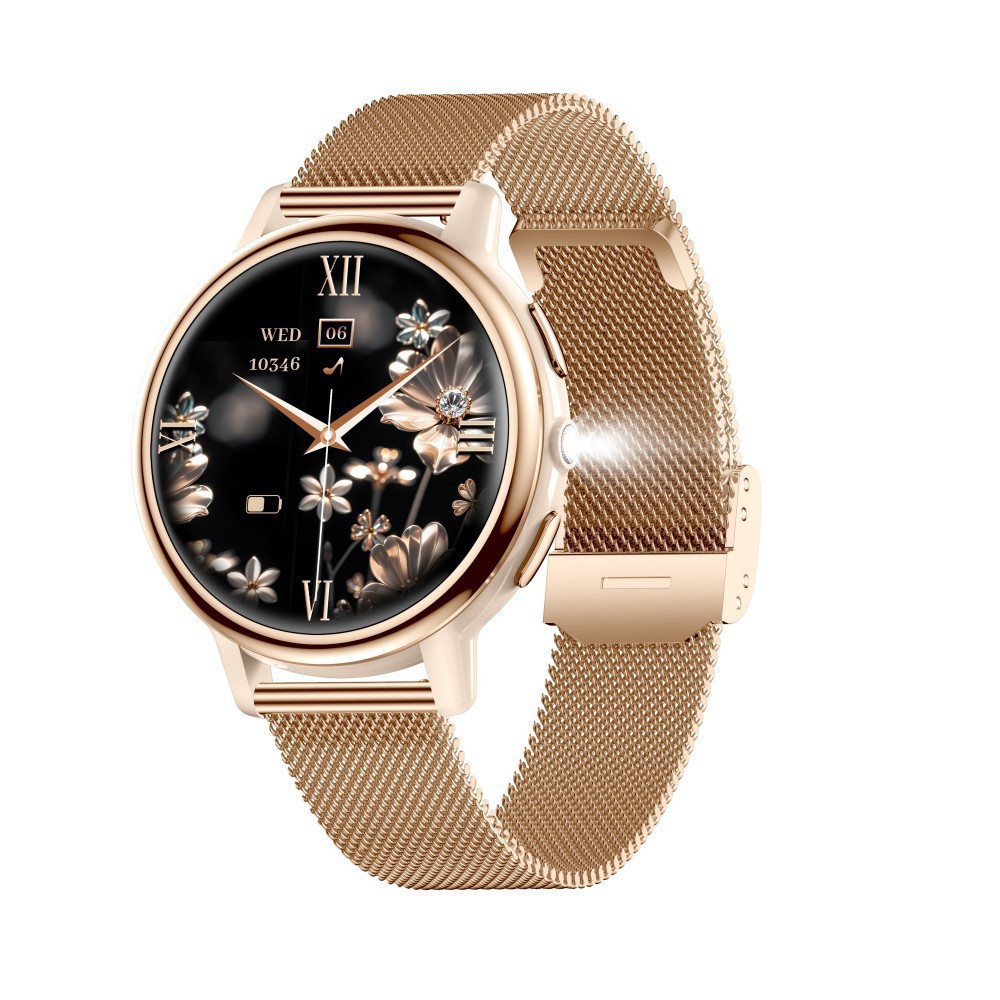 New Ak88 Smart Watch Women's Flashlight Multi-Dial Movement Mode Sleep Health Monitoring Bluetooth Call