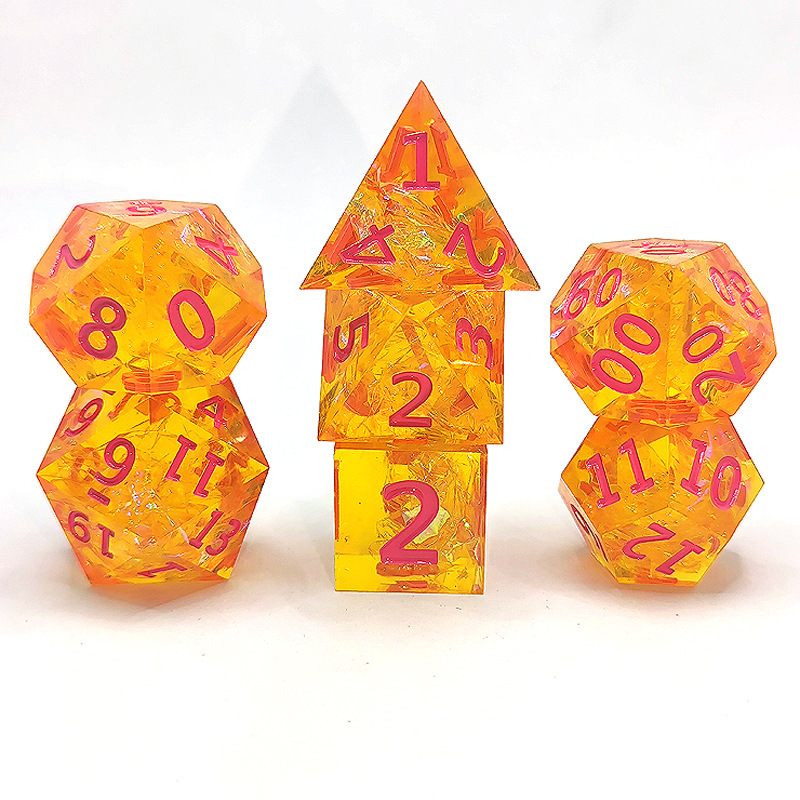 Resina de ángulo agudo DADOS COC corriendo grupo Cthulu DND Dragon y Dungeon juego de mesa TRPG poliédrico DADOS
