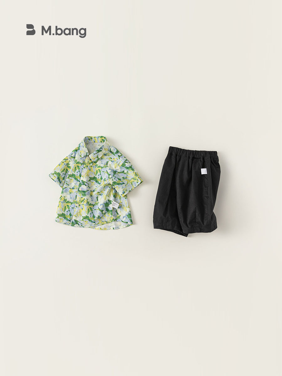 Ropa Infantil Youbao, Ropa de Verano 2025 para Bebés, Traje Infantil, Camisa para Niños, Estilo Retro de Hong Kong, Conjunto de Dos Piezas