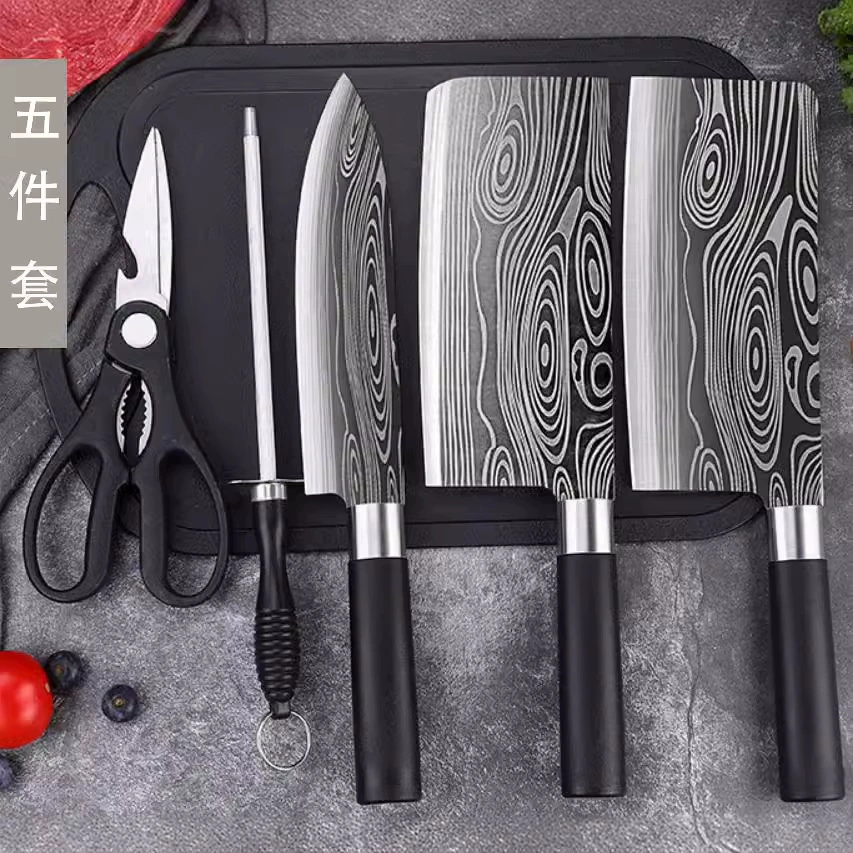 В наличии производители продают свой собственный набор немецких пищевых ножей с Дамасским узором, лазерный нож для нарезки костей, набор бытовых ножей