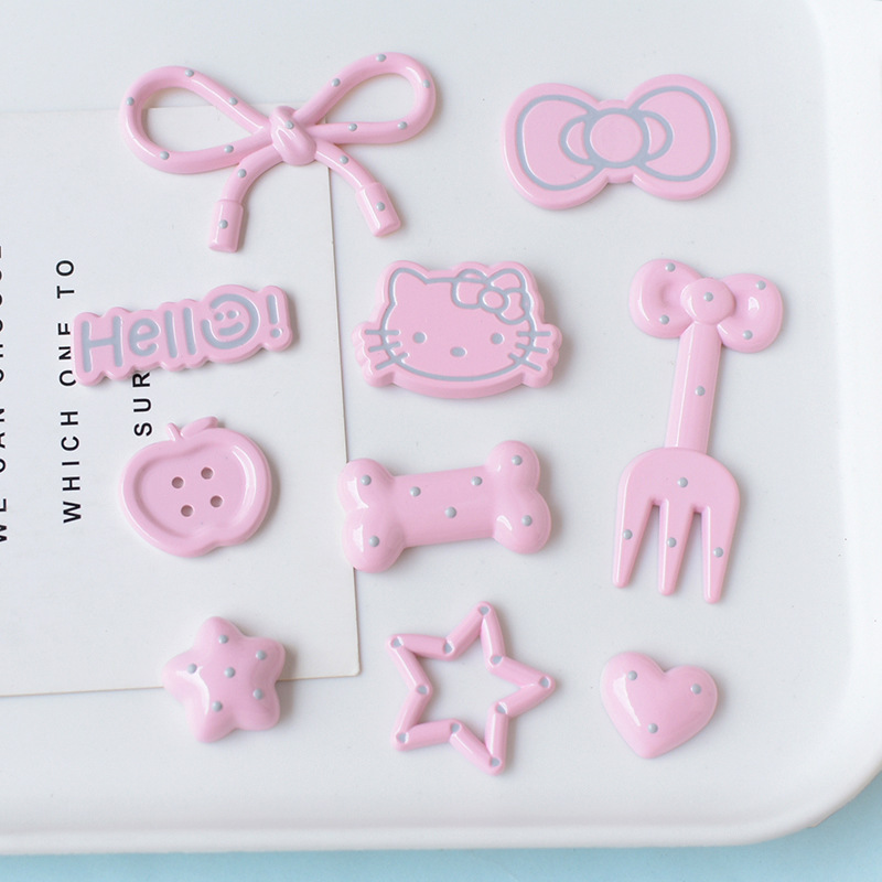 ホット販売ピンクとグレーの猫の弓ジュエリーアクセサリーヘアアクセサリー靴花手作り材料卸売 pj1780|undefined