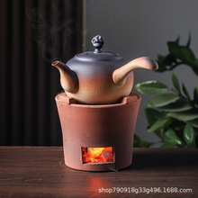 炭炉陶土老式红泥小火烧炭炉家用煮茶炉煮茶器烧水壶围炉煮茶
