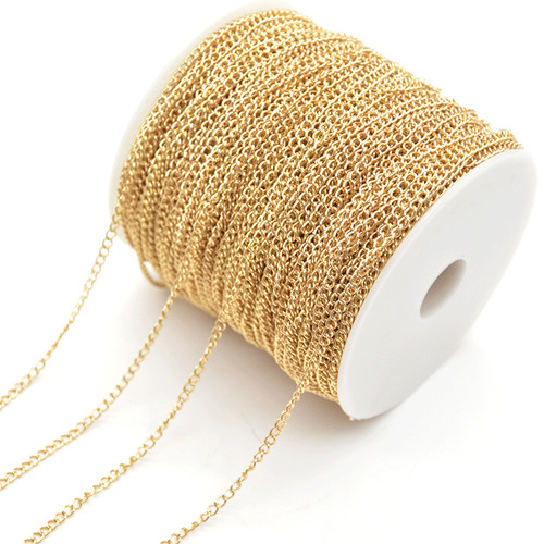 DIY jewelry accessories iron encryption chain extension chain tail chain antique clothing necklace bracelet material 3*4mm