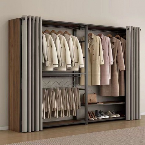 zsr open wardrobe bedroom floor-standing metal clothes rack light luxury cloakroom combination storage walk-in coat rack