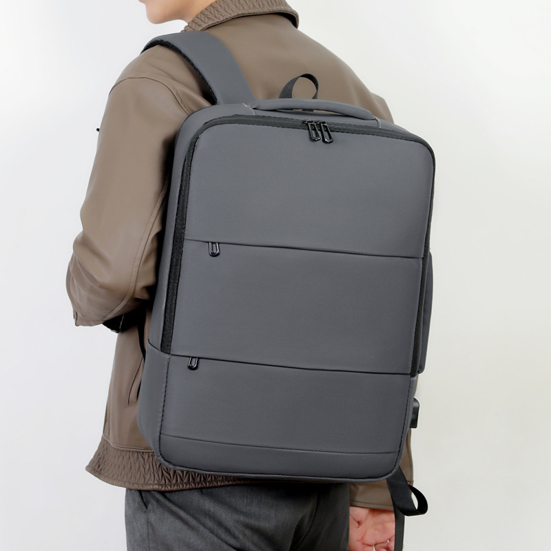 Men's Laptop Backpack Expandable Waterproof Business Travel Bag_voghion.com