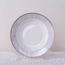 欧式牛排沙拉点心盘陶瓷金边酒店家用热菜凉菜盘创意骨瓷圆盘子