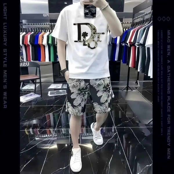 White set, T-shirt, shorts