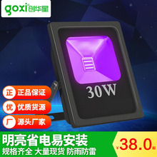 热销跨境LED紫光投光灯 荧光检测UV固化灯酒吧氛围大功率紫外线灯