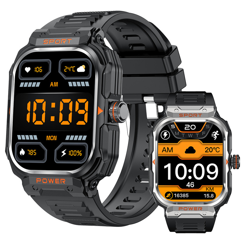 Cross-border New GT55 Smart Watch TWS Headset Bluetooth Call Sports Watch 2-in -1 Heart Rate Blood Pressure NFC