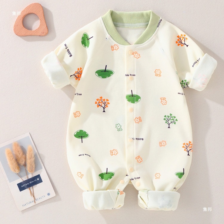 2 Pieces of Baby Autumn Clothes, Jumpsuits, Pure Cotton Spring & Fall Baby Crawling Clothes, Newborn Baby Clothes, Intimates, Men's Long Sleeves, Super Cute