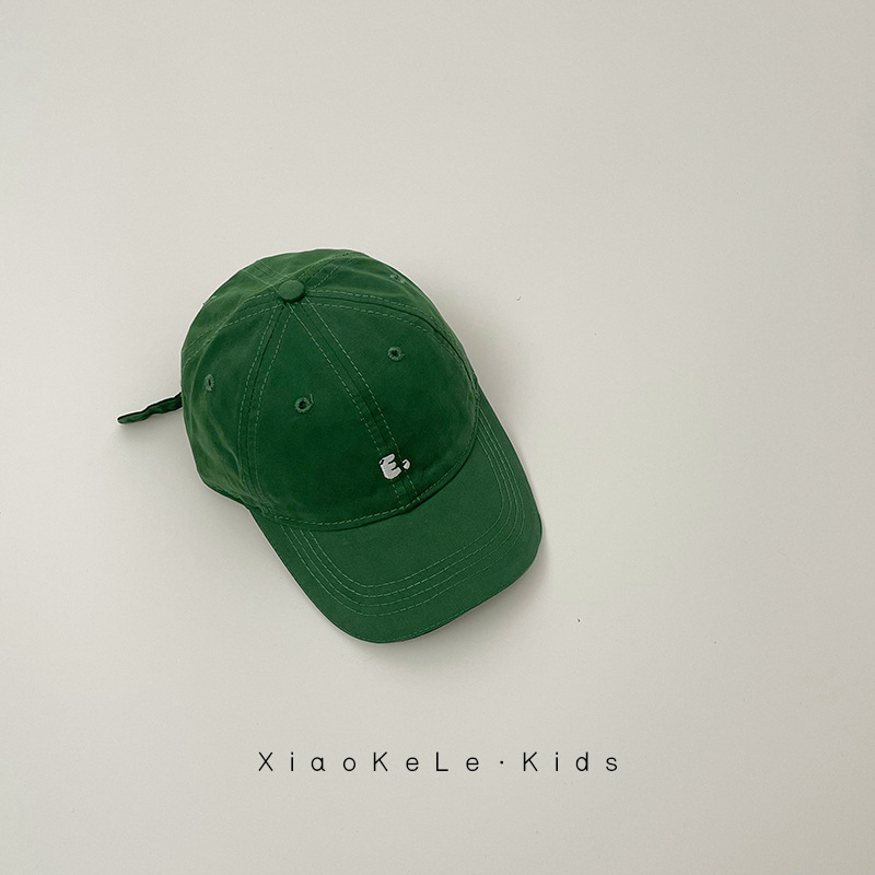 ins sombrero para niños bordado coreano sombrero de béisbol primavera y otoño 2 años de niño sombrero de lengua de pato niñas estilo extranjero moda versátil