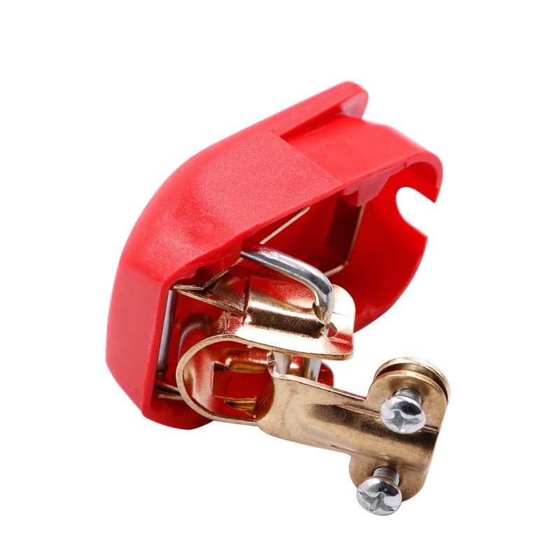 Battery disconnect terminal with power-off protection, quick-release battery clamp, pure copper battery terminal
