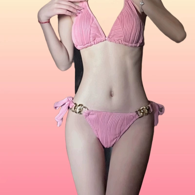 Sexy swimwear, beach split push up bra, internet celebrity, beach style