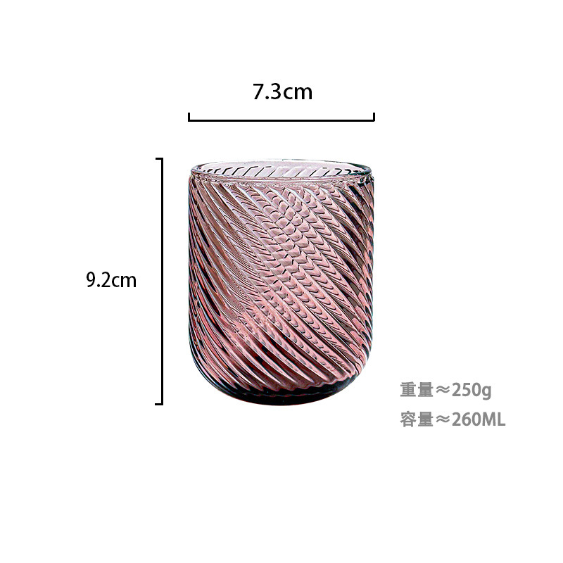 Fábrica al por mayor tazas de agua europeas tazas de vidrio de colores tazas de enjuague bucal de hotel tazas de jugo en relieve tazas de leche domésticas gruesas