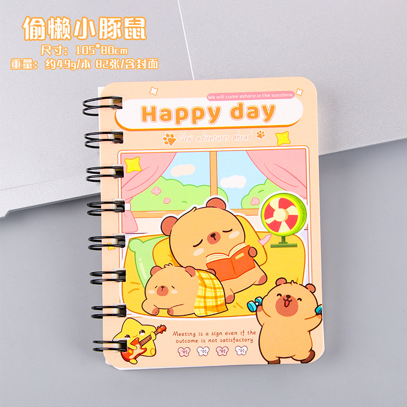 Creativo A7 bobina de flip lateral libro de palabras de bolsillo libro de cuaderno mini cuaderno A7 cuaderno al por mayor