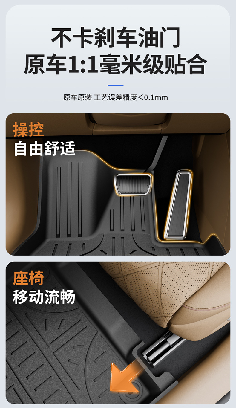 Suitable for the Xiangjie S9T Special Vehicle, All-Weather Tpe Car Floor Mats, Trunk Mats, and Car Accessories