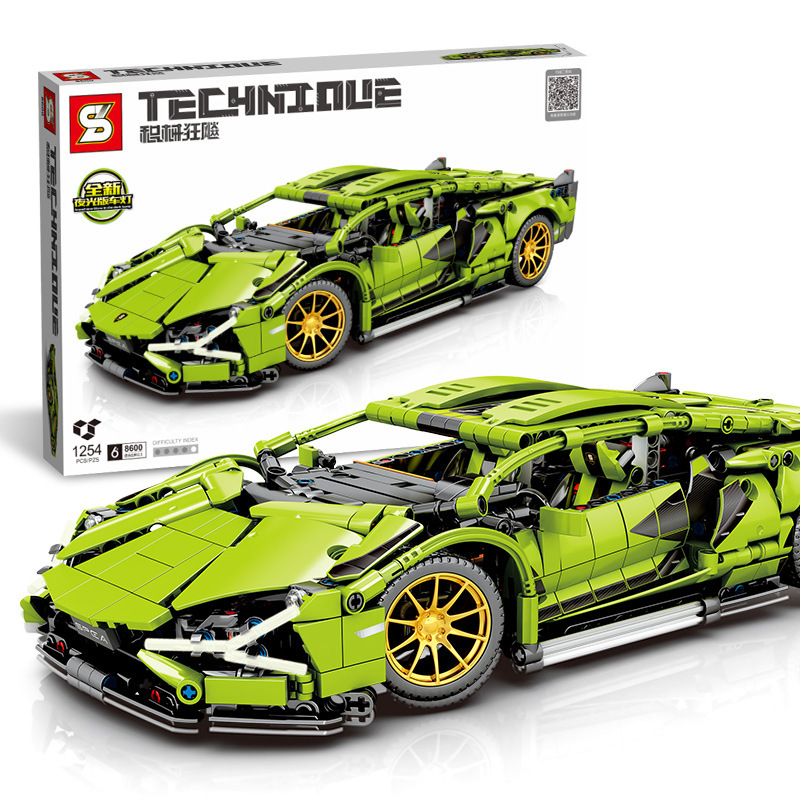 S Brand Senbao Building Blocks Lamborghini Technology Remote Control Sports Car Model Hand-Made Building Blocks Boys' Educational Assembly Children's Toys S Brand Senbao Building Blocks Lamborghini Technology Remote Control Sports Car Model Hand-Made Building Blocks Boys' Educational Assembly Children's Toys