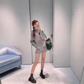 现货正确版本原标MU家撞色织带字母刺绣拉链长袖卫衣夹克外套女款