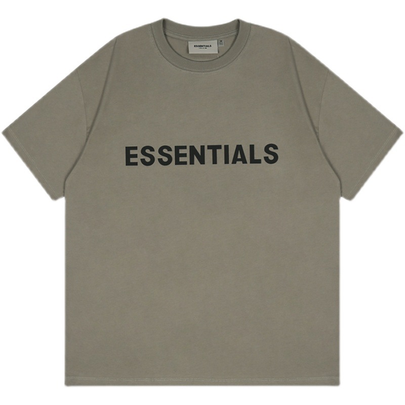 FOG multilínea ESSENTIALS HHH letras de silicona en el pecho suelta High Street verano camisetas de manga corta para hombres y mujeres marca de moda