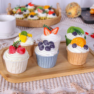 Home simulation fake soft fragrance paper cup cake ice cream model decoration props food photo decoration wedding props