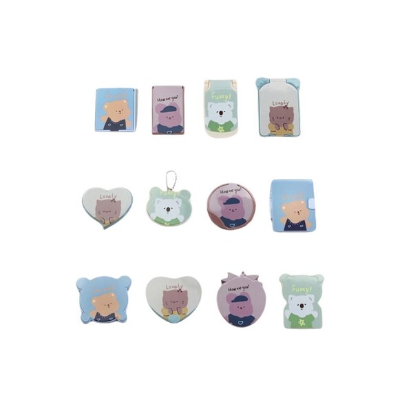 handheld folding cartoon table mirror for students
