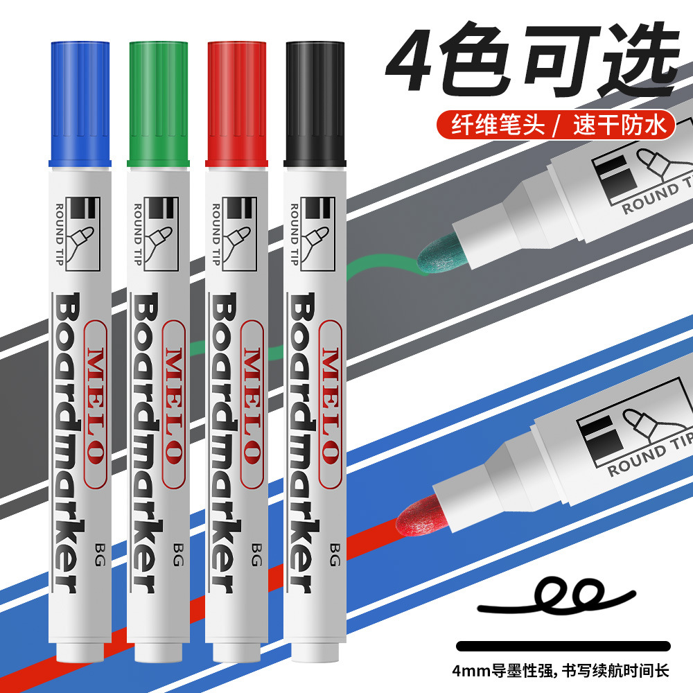 lápiz de pizarra borrable de gran capacidad enseñar lápiz de pizarra fácil de escribir lápiz de pizarra grueso rojo, azul y negro lápiz de pizarra