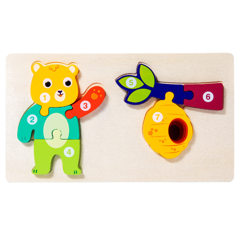 Niños Montessori material didáctico educativo alimentos cadena rompecabezas juego educación temprana juguetes cognición animal bebé rompecabezas