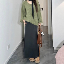 新年穿搭法式针织连衣裙子女早春2025新款高级感气质长裙两件套装