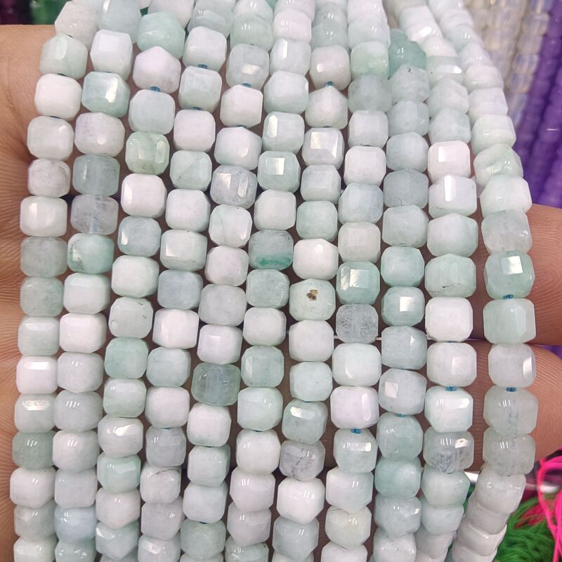 6 ミリメートル正方形角砂糖キューブビーズ天然石クリスタル瑪瑙 DIY ジュエリー手作りアクセサリー衣類アクセサリー|undefined