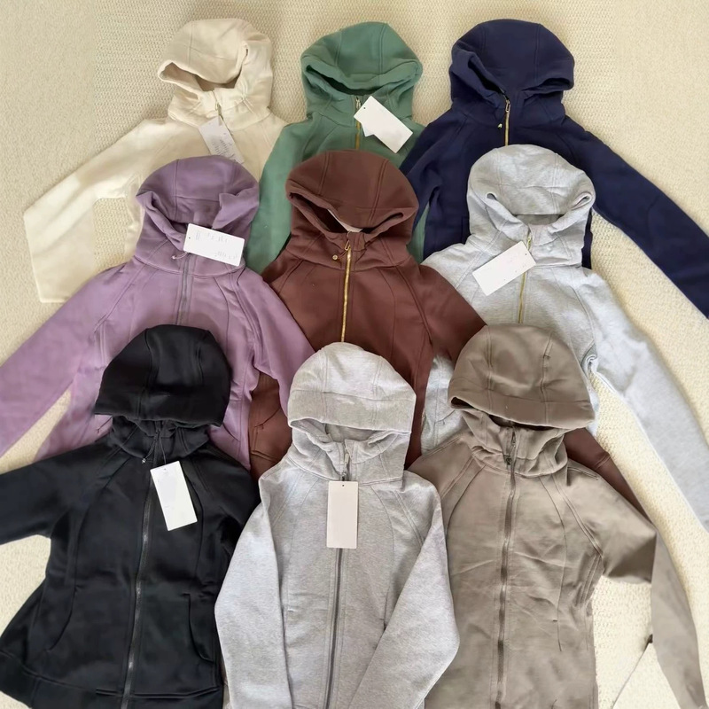 Embossed zipper/high-end version/slim-fit sports hooded sweatshirt jacket with fleece for women, new autumn/winter yoga cardigan Embossed zipper/high-end version/slim-fit sports hooded sweatshirt jacket with fleece for women, new autumn/winter yoga cardigan