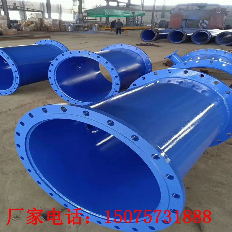 矿用通风钢管 DN800法兰连接涂塑钢塑复合防腐螺旋钢管