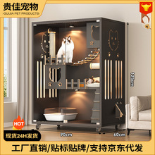 大号木质别墅猫柜房子猫窝猫笼自由空间实木猫舍柜笼厂家现货猫屋