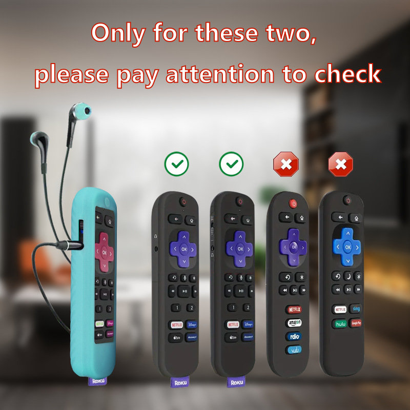 Aplicable a Roku TV Ultra 2022 cubierta de control remoto de voz todo incluido resistente a la caída luminosa Carcasa protectora