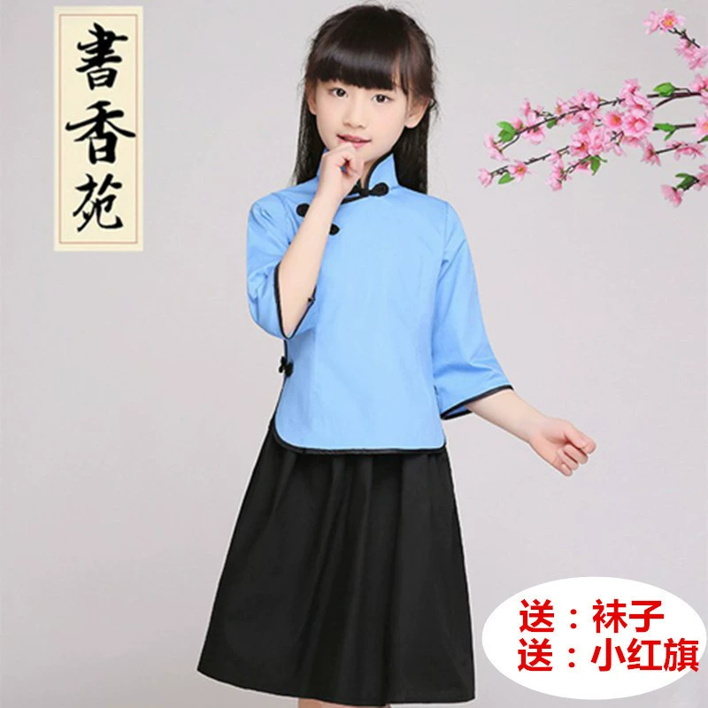 Одежда для выступлений, детская одежда в стиле Республики Китая, студенческая одежда Республики Китай, женская молодежная одежда May Fourth, одежда в древнем костюме, женская цельная одежда оптом