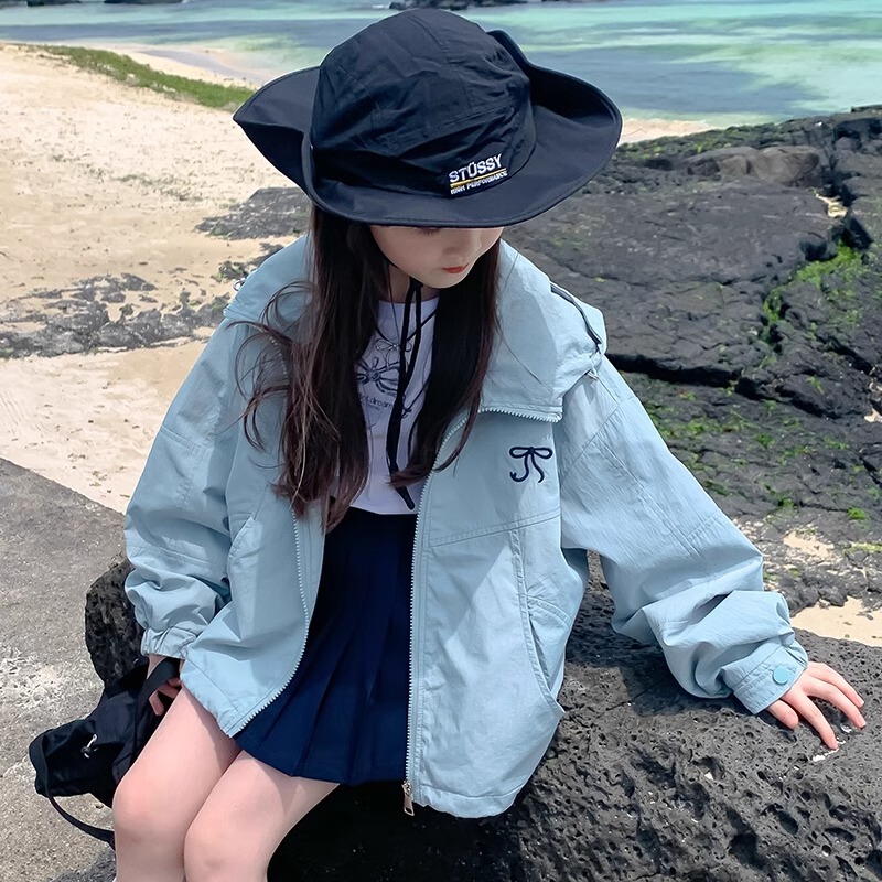 Girls' Windbreaker Jacket Spring and Autumn 2026 New Stylish Children's Spring Outfit Little Girl Sports Hooded Top Trendy Girls' Windbreaker Jacket Spring and Autumn 2026 New Stylish Children's Spring Outfit Little Girl Sports Hooded Top Trendy