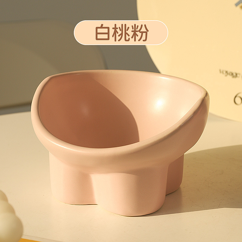 Gato Tazón de cerámica tazón de comida para gatos tazón de perro tazón de comida tazón de arroz para gatos tazón de agua de gran diámetro tazón oblicuo tazón antidetonante suministros para mascotas