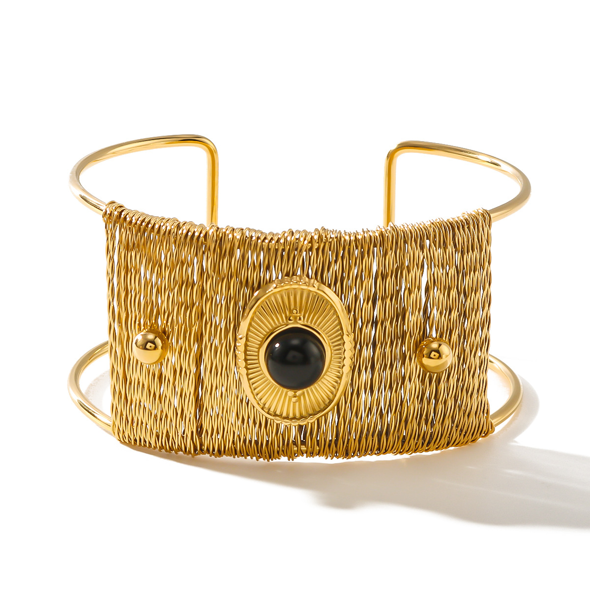 Light Luxury Wide Bracelet Plated 18K Gold Titanium Steel Bracelet O1CN01ap7YVH1GKgBTXuGDR !!2215394530604 0 Cib