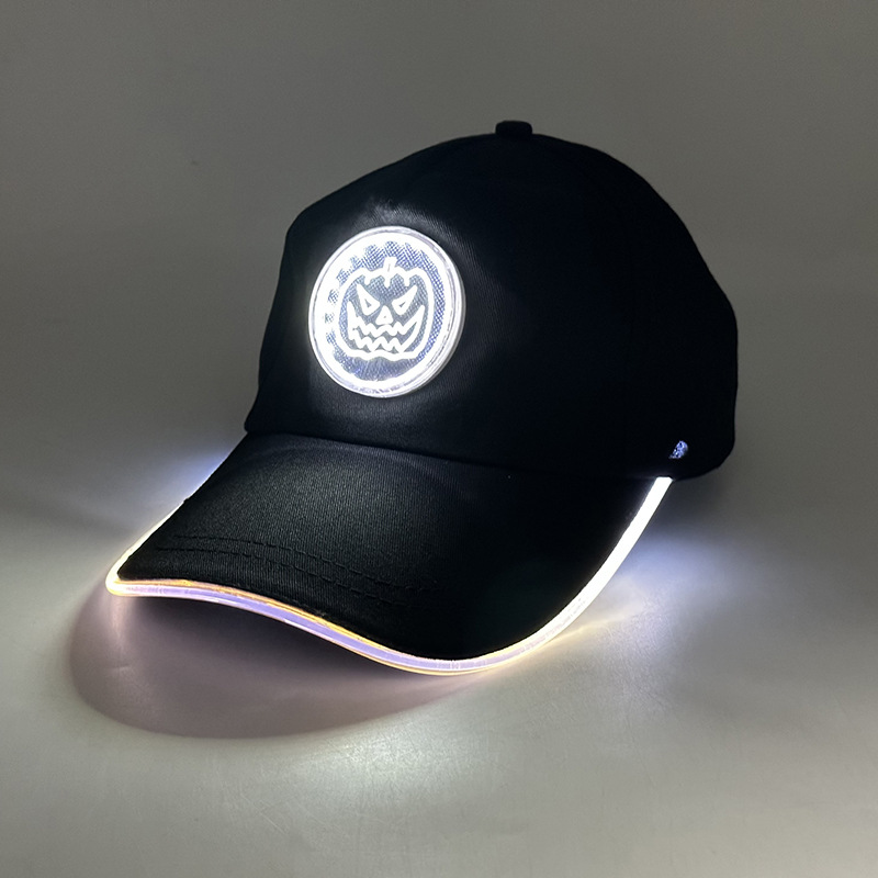 Gorra LED de Amazon, gorra de béisbol luminosa, gorra para exteriores con protección solar, gorra de pico de pato con protección solar, gorra LED de colores cambiantes