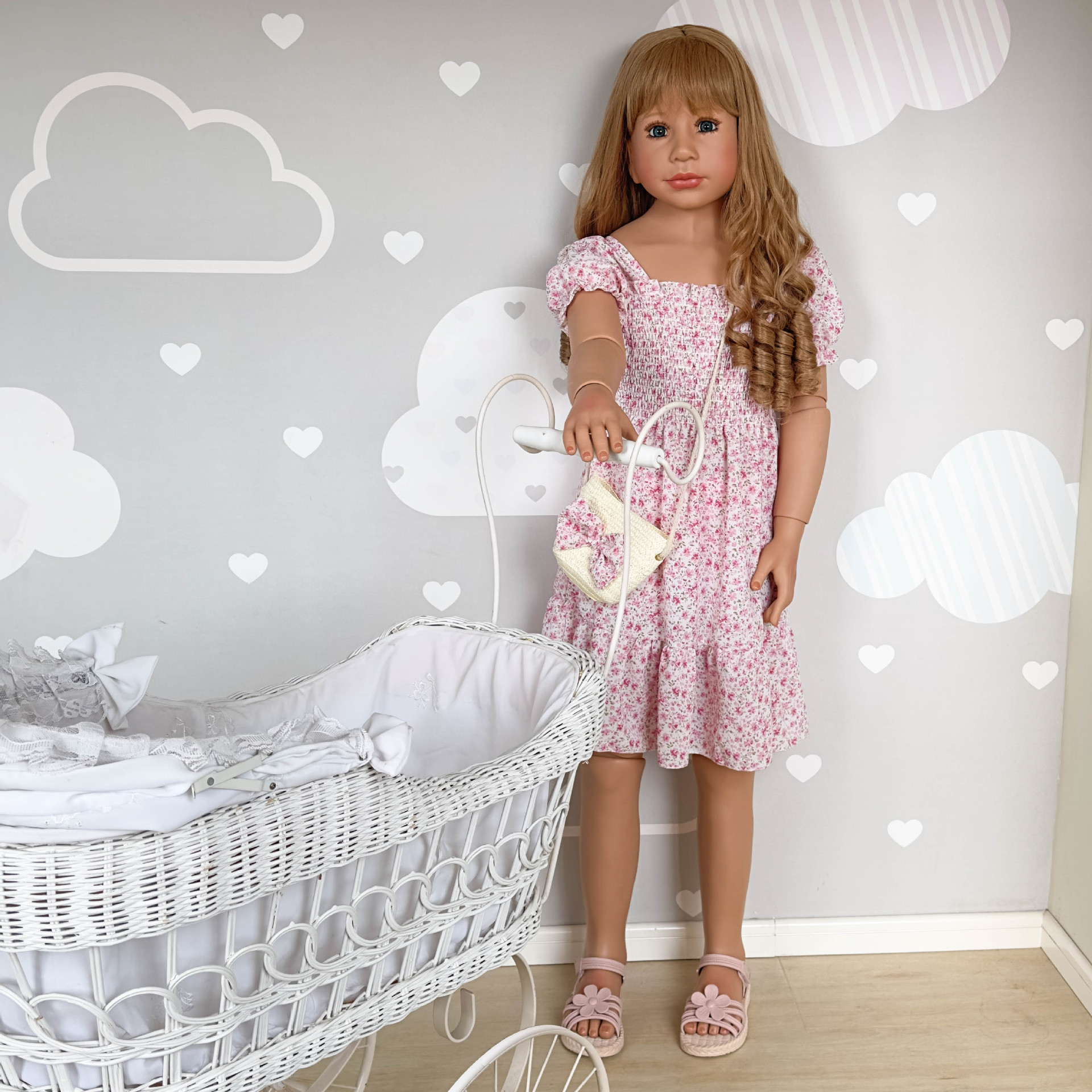 Muñeca grande de 120 cm para niñas de 5 a 6 años, adorno creativo y único, modelo de ropa infantil