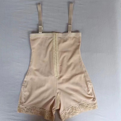 Three-row button high-waisted pants with zip fly, tummy-control and butt-lifting design, waist-slimming shapewear bodysuit—cross-border European and American-style bodysuit.