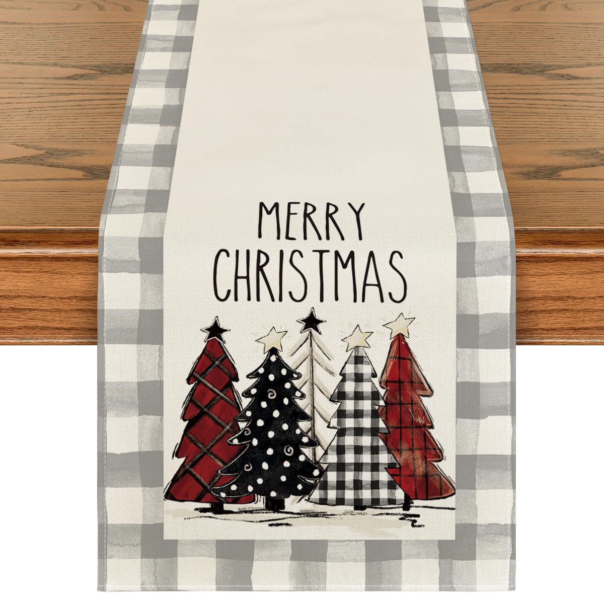 Transfronterizo 2024 Amazon nuevo árbol de Navidad festivales lino tabla bandera tabla de comedor tabla bandera de té image 19