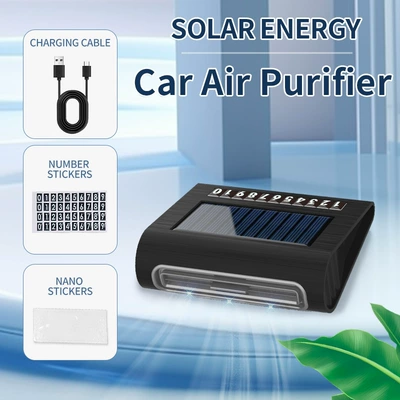 Solar Car Air Purifier Automatically Hava təmizləyiciləri - english-packaging