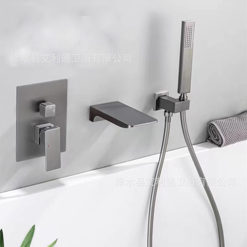 baño de disolución en caliente hidráulico grifo en la pared tipo cascada agua fría y caliente ducha doméstica baño conjunto de ducha