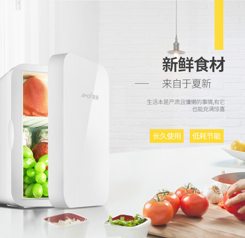 Small Mini Refrigerator for Home Use, Student Dormitory, Car and Home Dual-Use, Car-Mounted Fresh-Keeping and Refrigeration European Standard Refrigerator